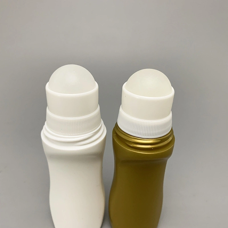 Customized HDPE Plastic 50ml Cylindrical Perfume Roll on Bottle Deodorant Bottle