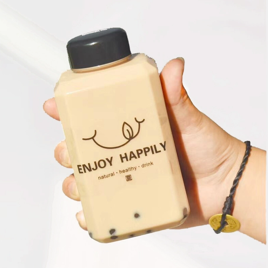 350ml 500ml Milk Tea Plastic Bottles for Juice Boba