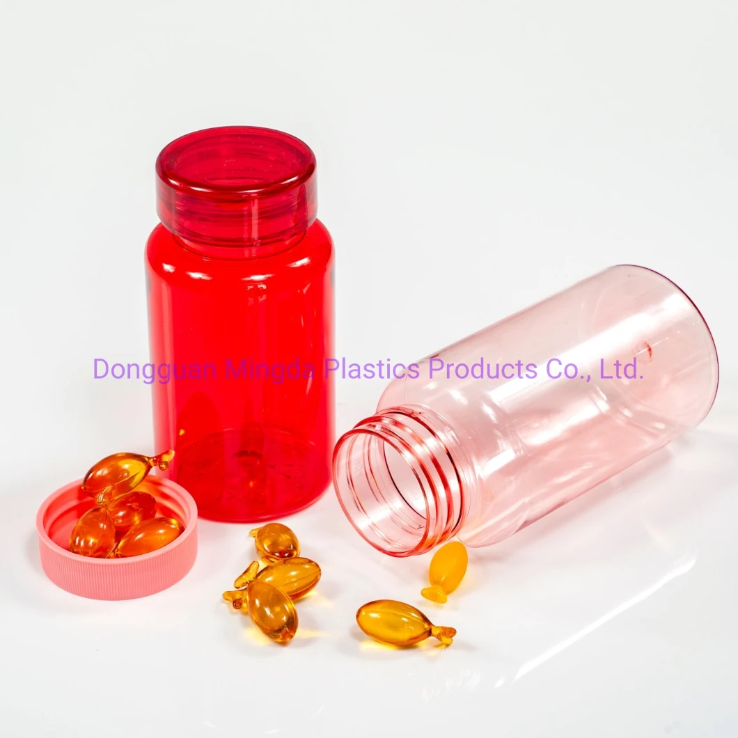 Food Grade PCR-Pet 38mm Neck Finished High Glossy Dietary Supplements Tablets Round Plastic Bottle