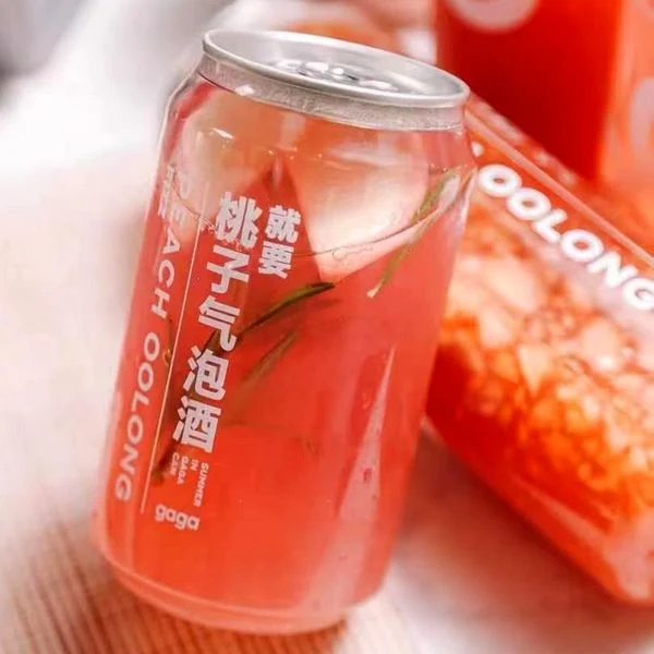 Cylindrical Plastic Bottle Packed with Juice Milk Tea of Different Specifications