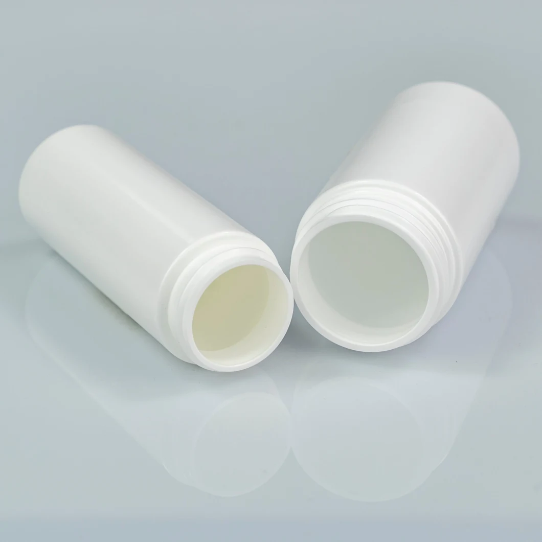 Factory Made Free Sample Wholesale White Packaging Cylindrical Food Grade Containers Fish Oil Capsule HDPE Plastic Bottle