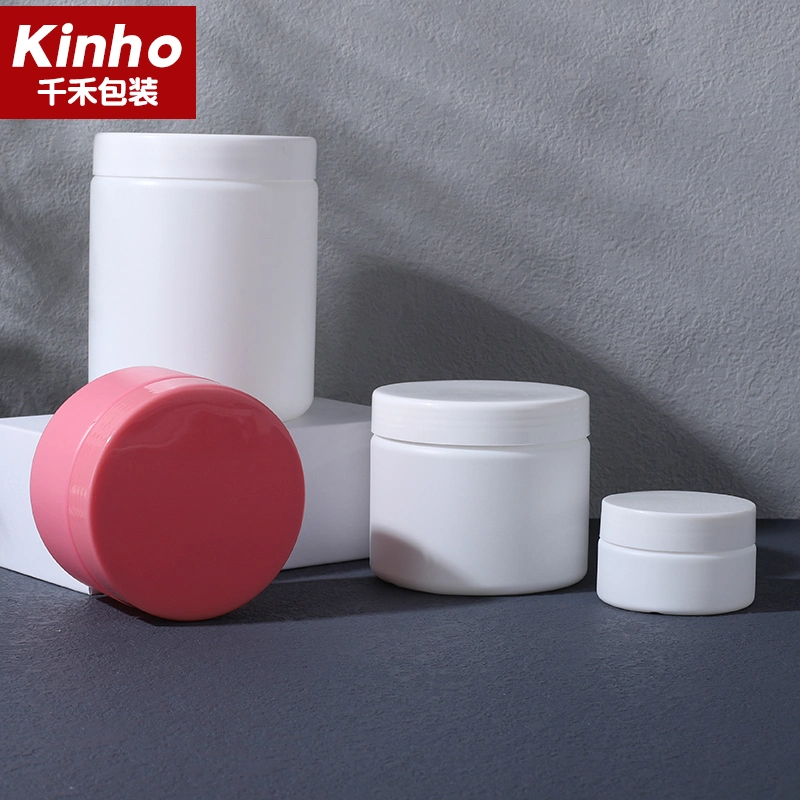 Whosale White Cosmetic Cream Jar Plastic Jar Cosmetic Cream Fashionable HDPE Jar of 50g 200g 300g 600g