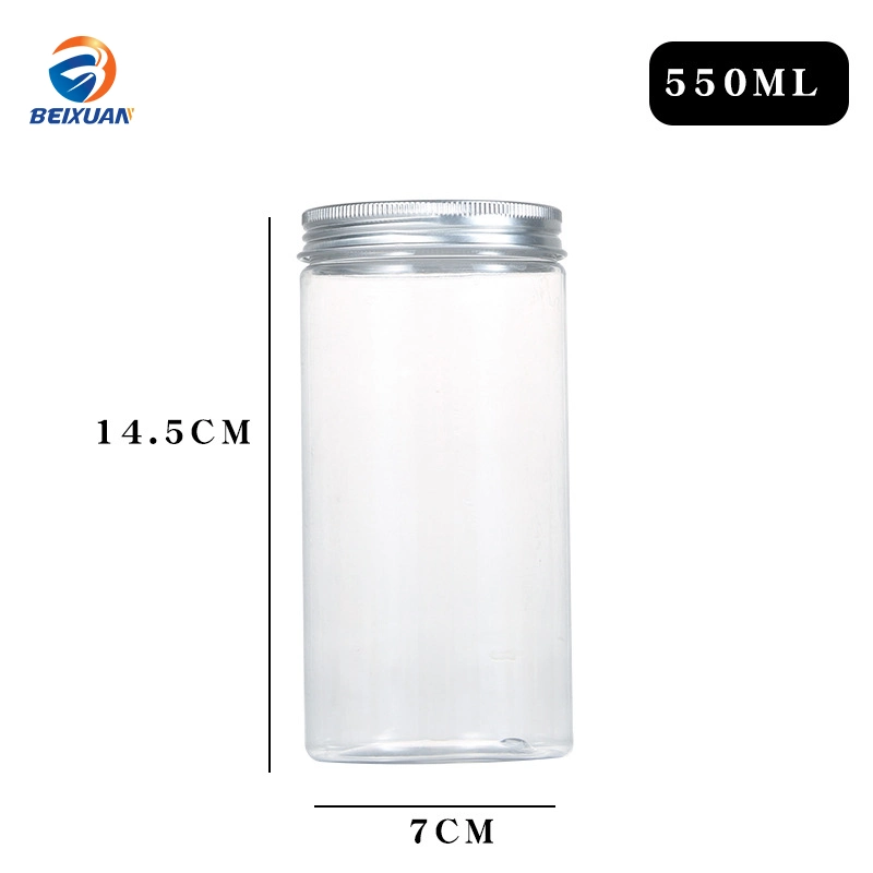 Manufacturer Direct Sale 550ml Thickened Cylindrical Transparent Plastic Pet Beverage Bottles Customized Logo