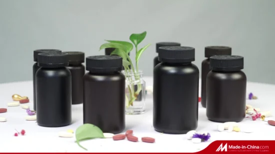 Bouteille d'emballage en plastique à épaule inclinée HDPE de qualité alimentaire 100 ml avec résistance à l'oxygène avec bouchon inviolable pour produits de santé