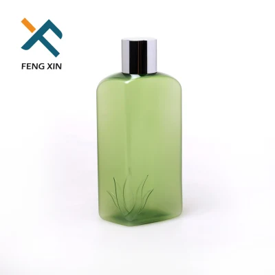 Bouteille en plastique pour animaux de compagnie vide carrée de pompe de lotion verte de 100 ml pour shampooing