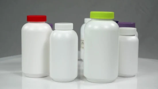 Fabricants pot rond irrégulier haute densité vente chaude vide résistance à l'oxygène médecine alimentaire produits de santé peau mate HDPE bouteille en plastique 200 ml