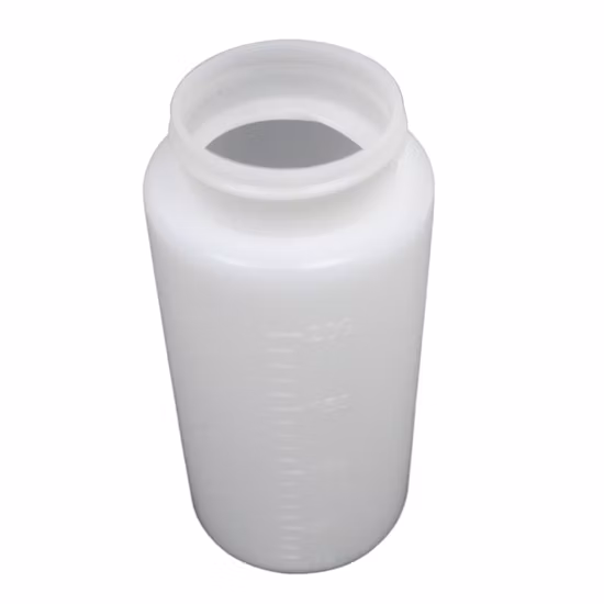 Bouteilles de jus froid de boisson ronde blanche empaquetant la bouteille en plastique vide du HDPE 200ml avec la marque d'échelle