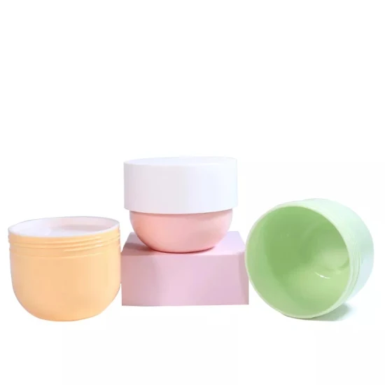 Crème vide transparente personnalisée 1 oz 3 2 oz 4 oz 8 oz 30g 100g 120g 250g rose or blanc corps gommage pot en plastique cosmétique pour animaux de compagnie avec bouchon à lèvres