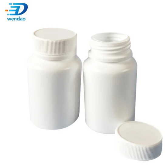 Bouteille blanche ronde de comprimés de capsules de HDPE 45ml 60ml 75ml 85ml 100ml 150ml 200ml Bouteilles de pilules de médecine